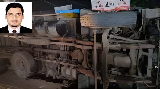 ছাতকে ট্রাক উল্টে অটোরিকশায় চাপায় যুবকের মর্মান্তিক মৃত্যু