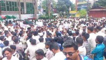 সারাদেশের ন্যায় সিলেটে পলিটেকনিক শিক্ষার্থীদের বিক্ষোভ ও সমাবেশ