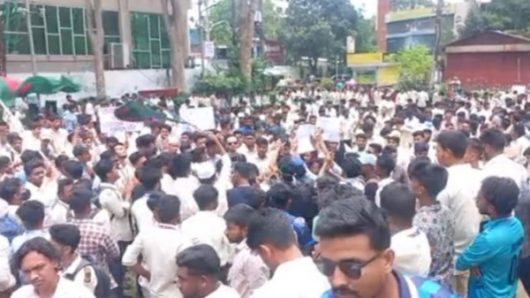 সারাদেশের ন্যায় সিলেটে পলিটেকনিক শিক্ষার্থীদের বিক্ষোভ ও সমাবেশ
